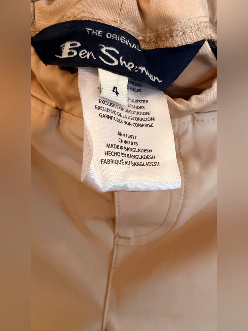 The Original Ben Sherman Boy’s Tan Elastic-Hem Khaki Joggers